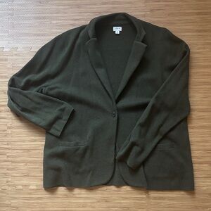 J. Crew Factory Dark Green Women's Sweater Blazer